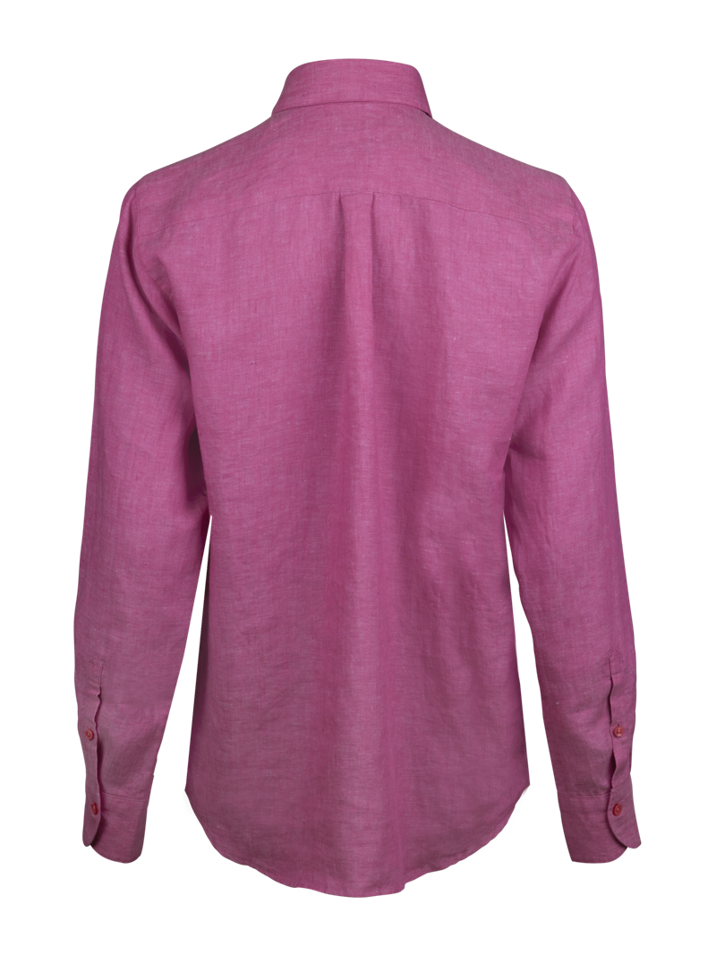 Siri Dark pink Linen Shirt