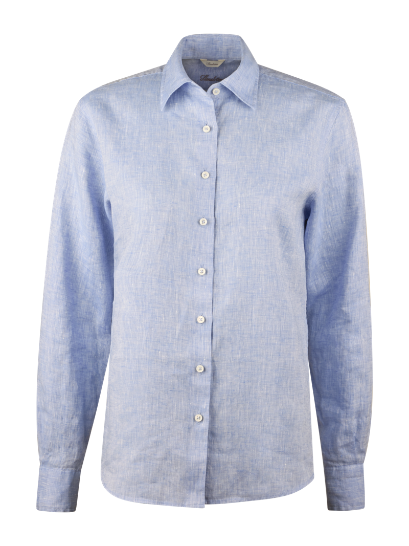 Siri Blue Linen Shirt