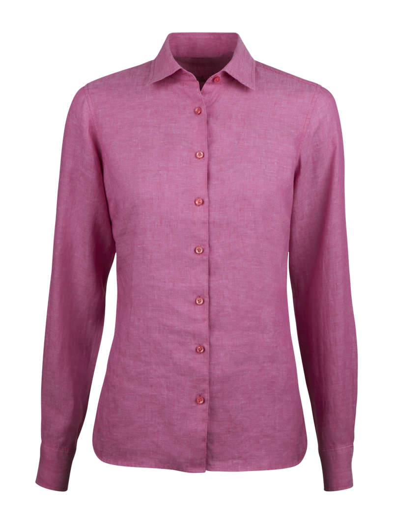 Sofie Dark pink Linen Shirt
