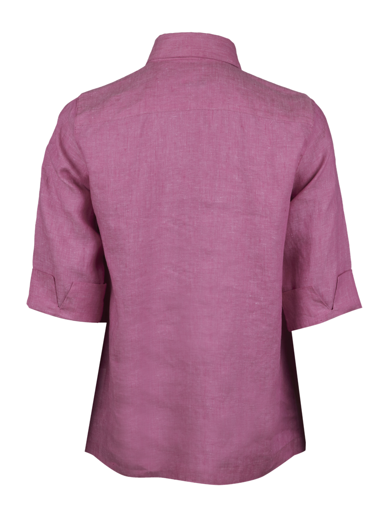 Stella Dark pink Linen Pop-Over