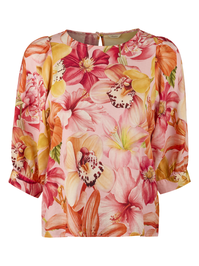 Carmen Dark pink Floral Blouse