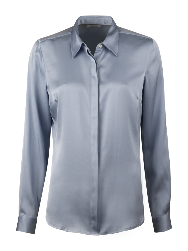 Seidenbluse Hellblau Susan