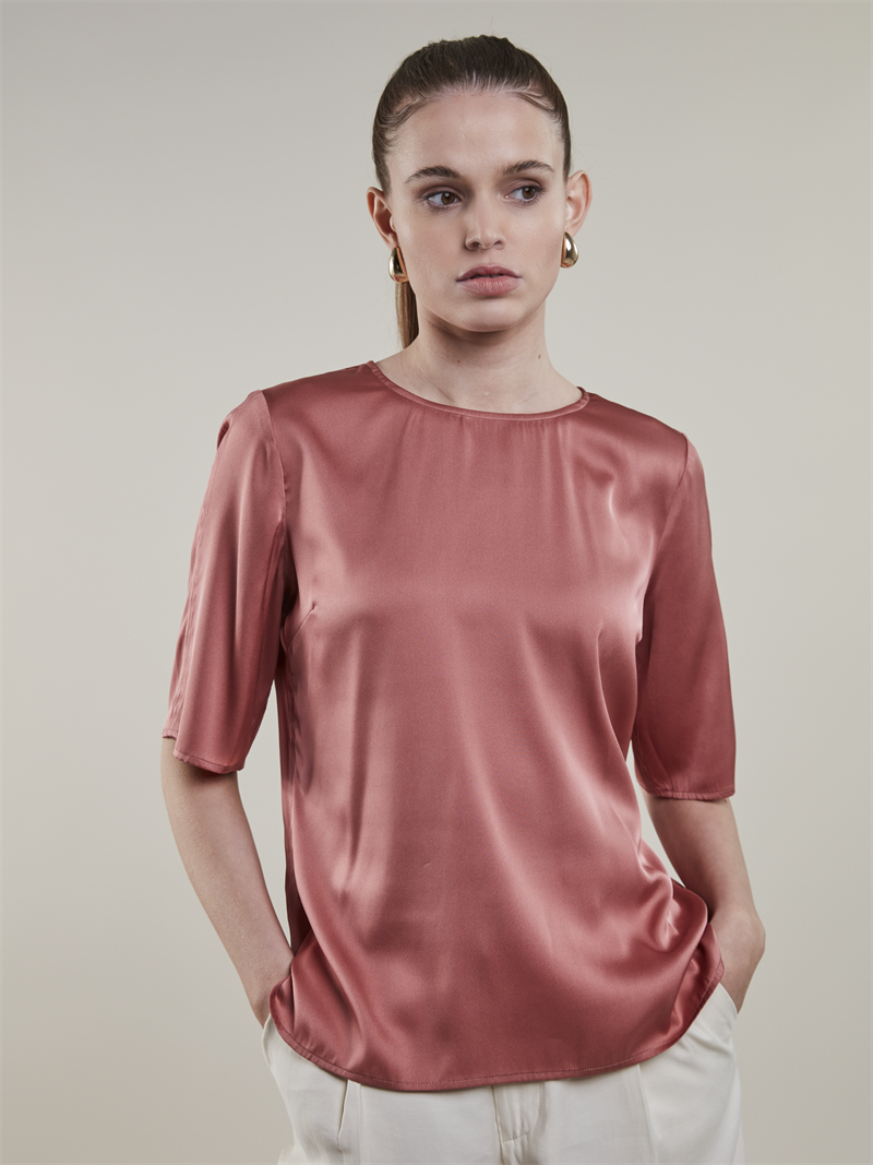 Sanne Seidenbluse, Dunkel rosa