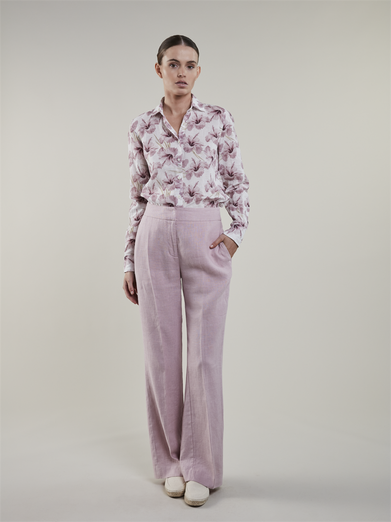 Jayda Hell rosa Leinenhose