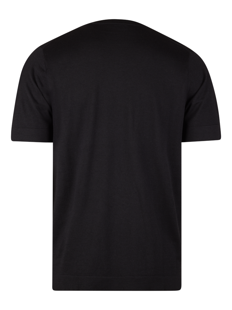 Marinblå Siden/Kashmir T-Shirt