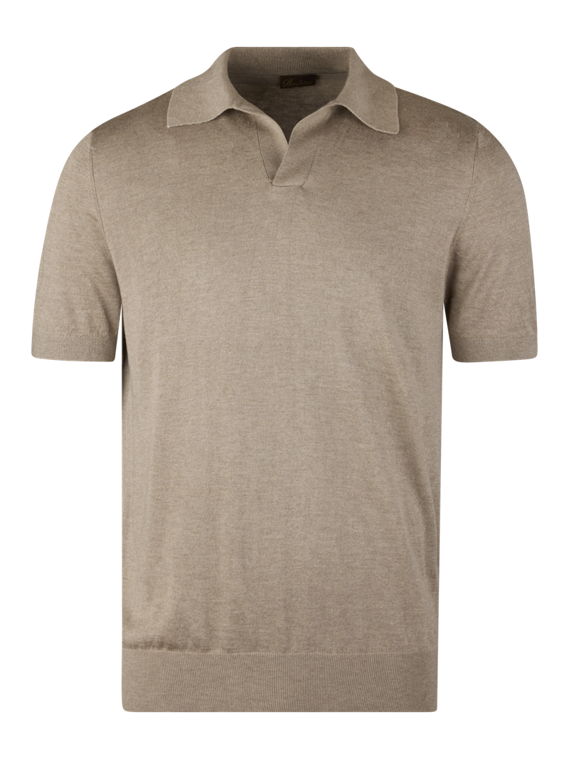 Beige Silk/Cashmere Polo Shirt