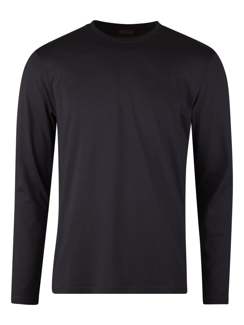 Marinblå Långärmad T-Shirt