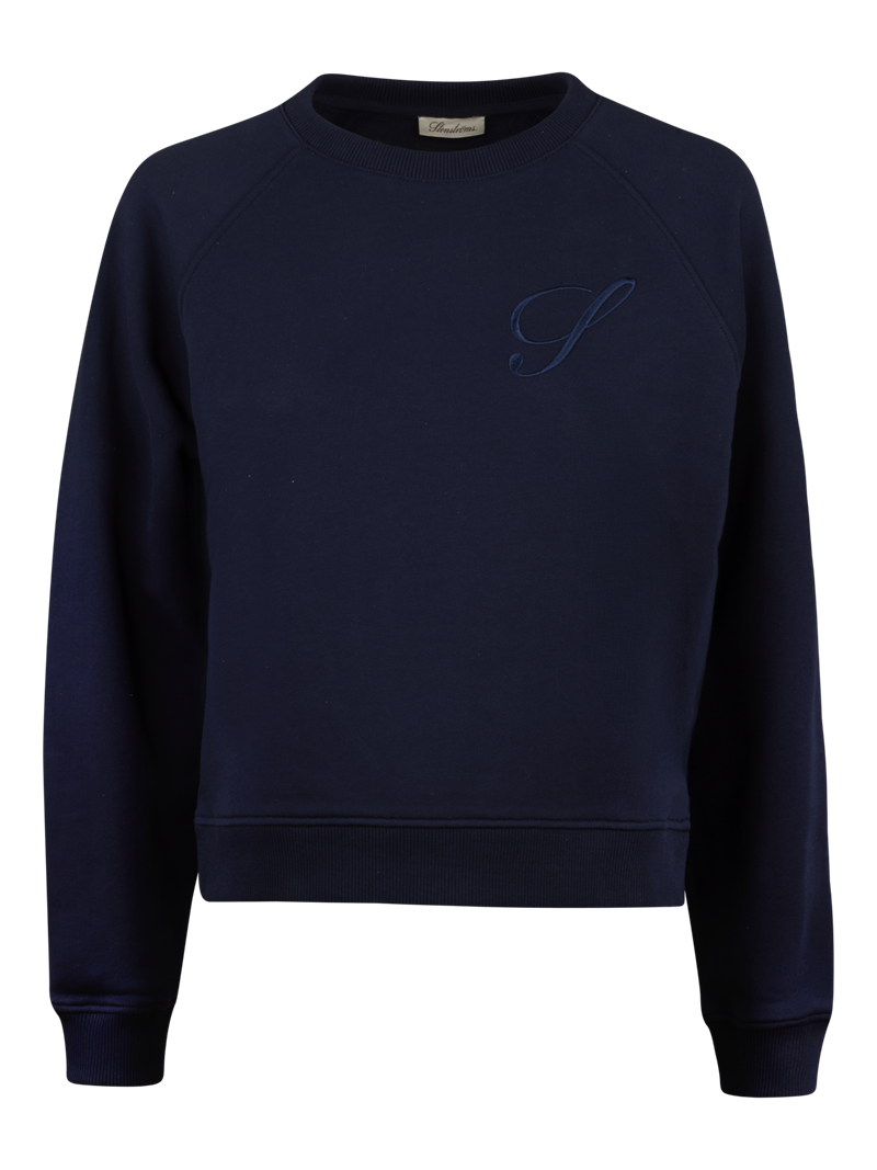 Jiselle Navy Jersey Sweatshirt