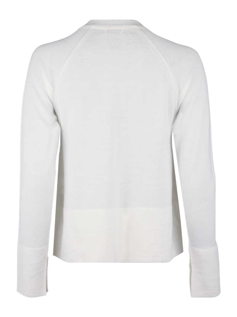 Ammie White Merino Wool Cardigan
