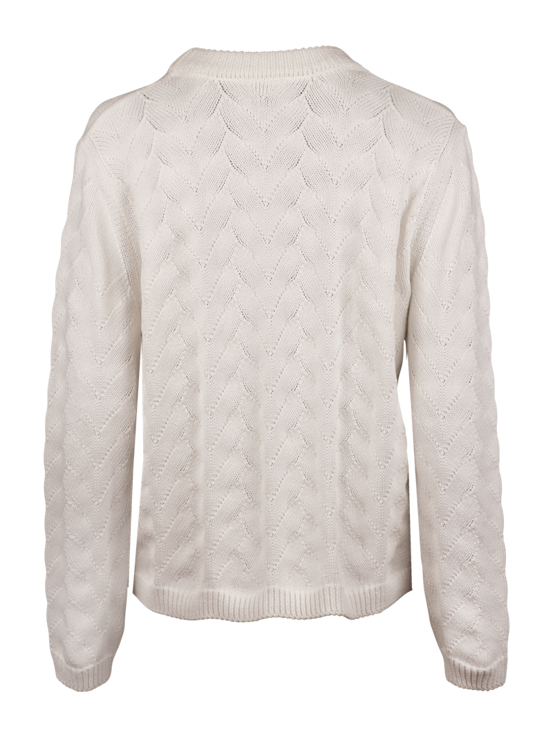 Henrietta Offwhite Cable Knitted Sweater