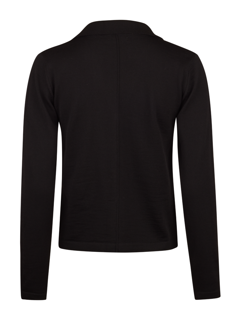 Janessa Black Merino Wool Cardigan