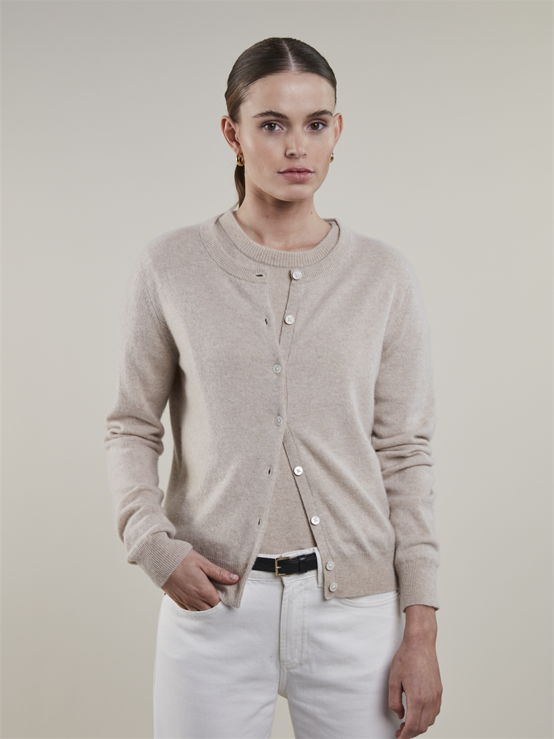 Judith Beige Cashmere Cardigan