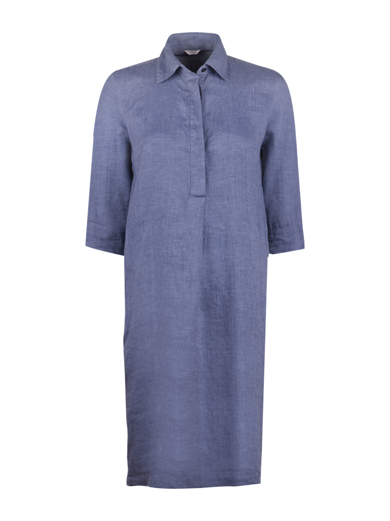 Aud Navy Linen Dress