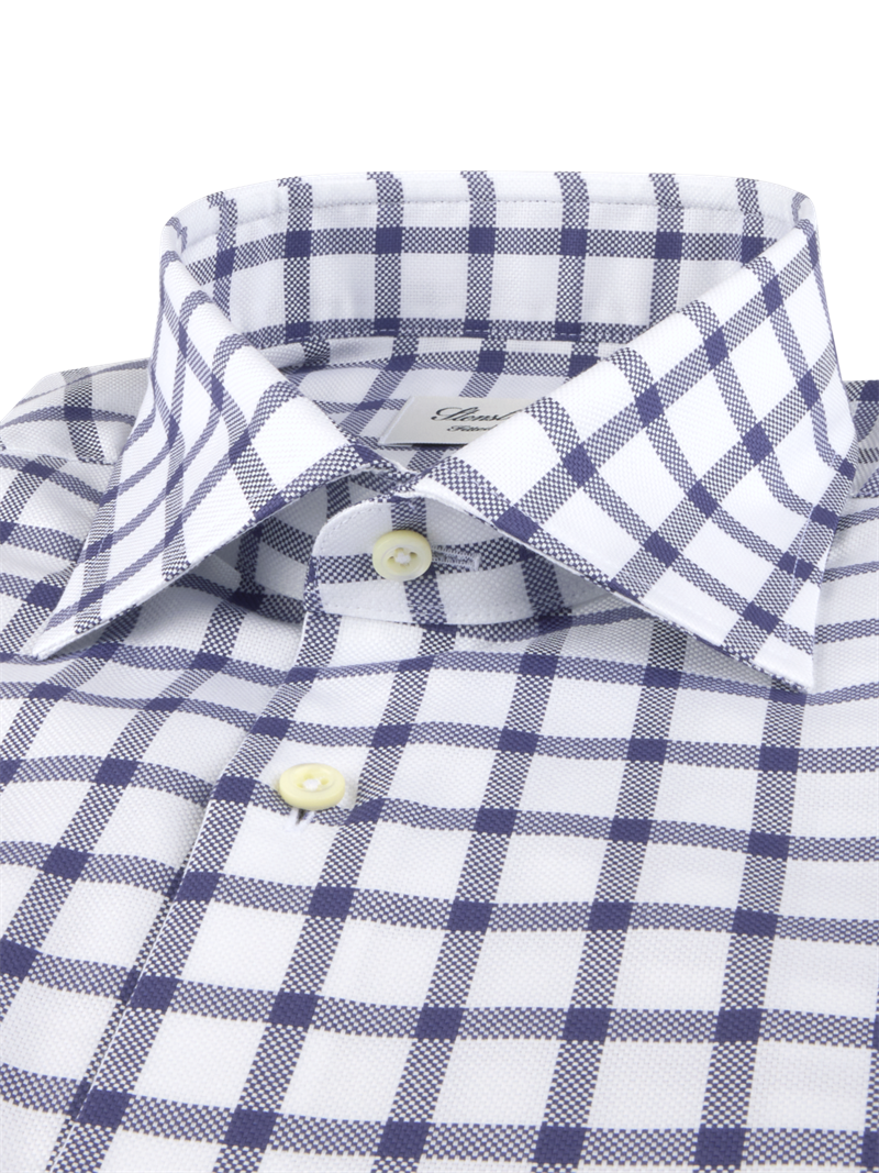 Navy Checked Oxford Shirt