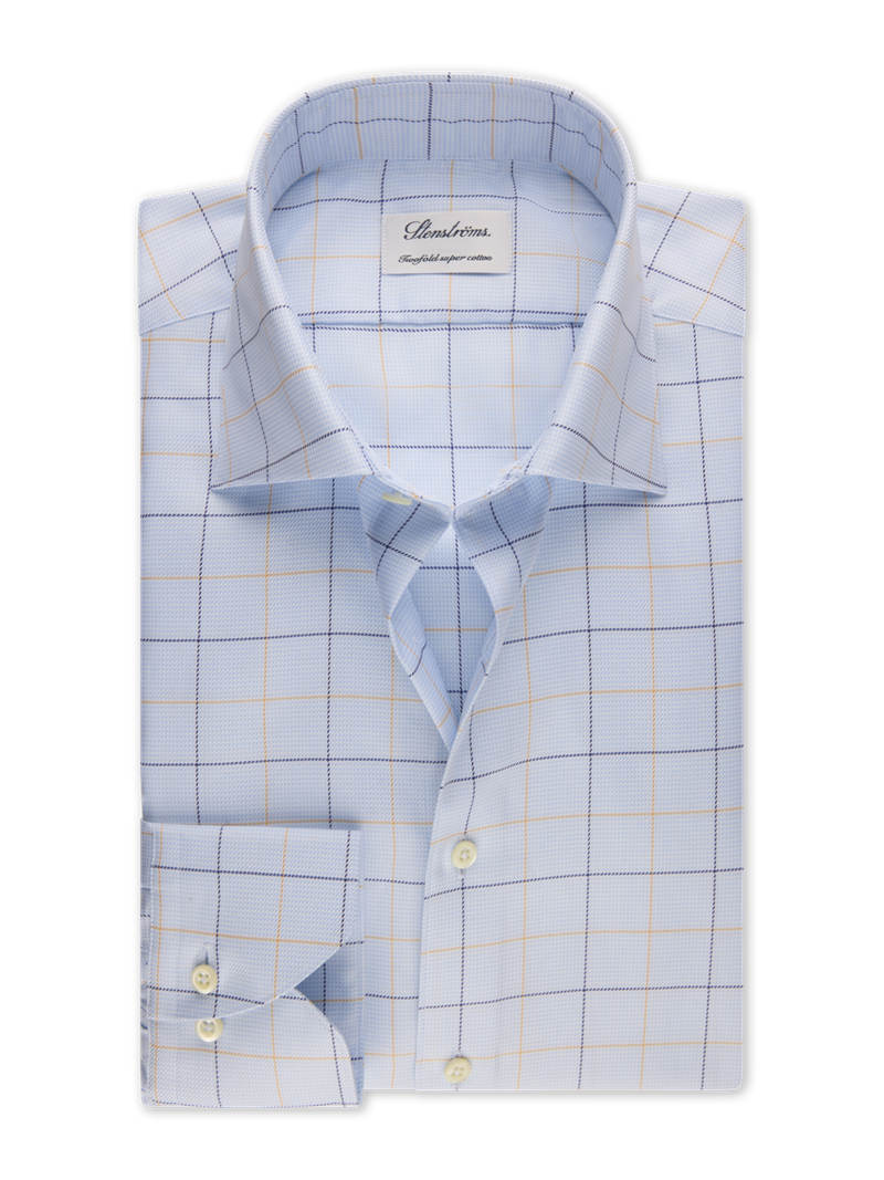 Light blue Checked Twill Shirt