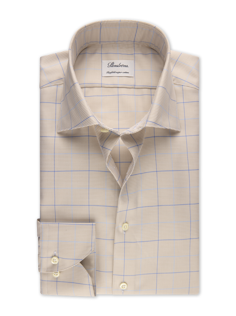 Light beige Checked Twill Shirt