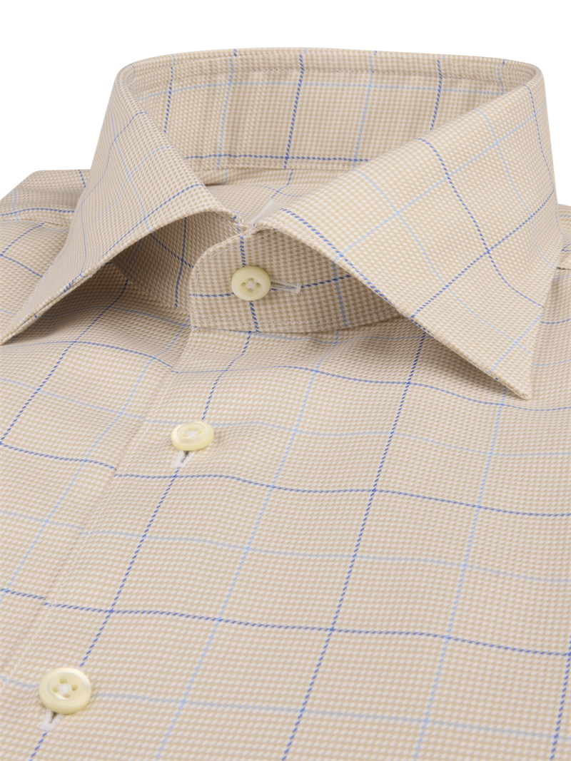 Light beige Checked Twill Shirt