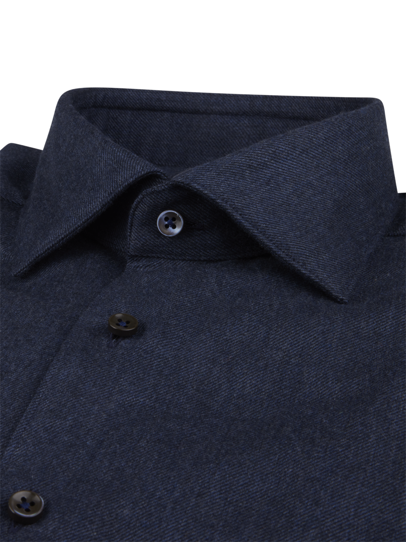 Flanellhemd, Navy blau