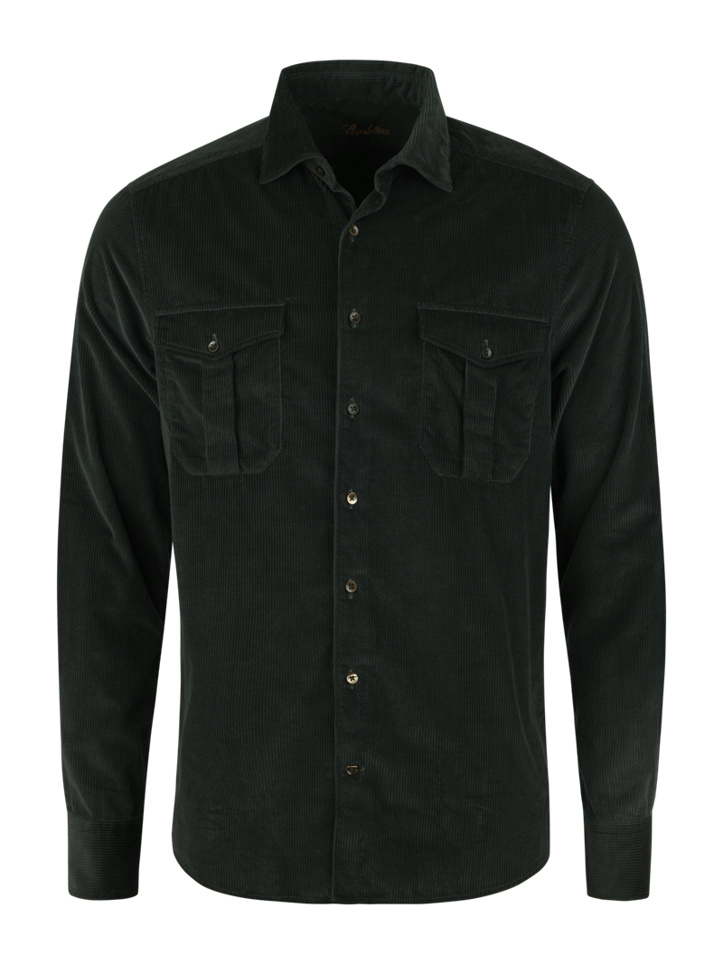 Cordhemd, Dunkelgrün