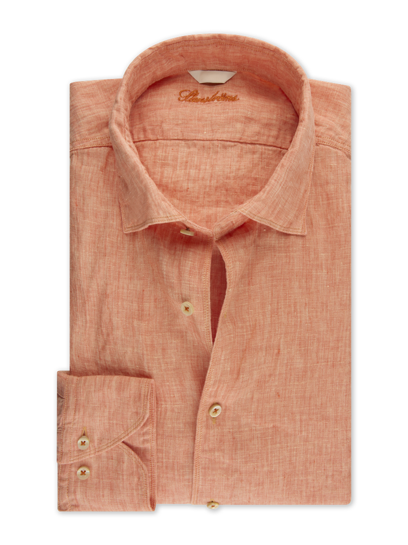 Orange Leinenhemd