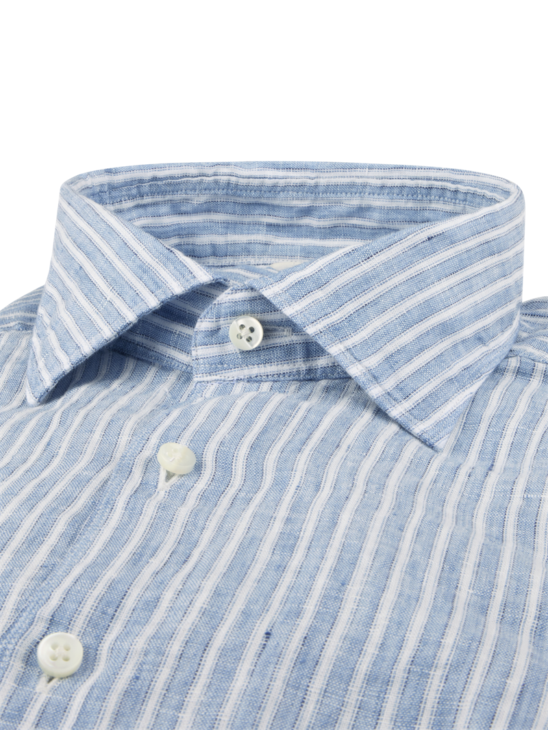 Blue Striped Linen Shirt
