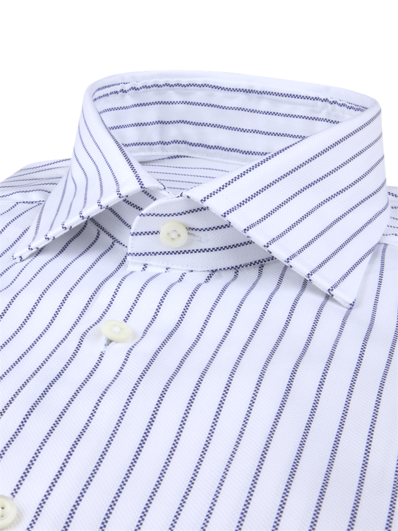 Gestreiftes Oxford-Hemd, Navy blau