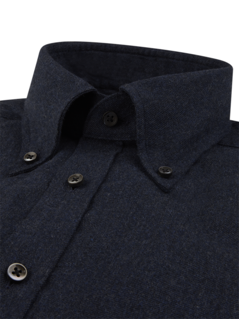 Flanellhemd, Navy blau