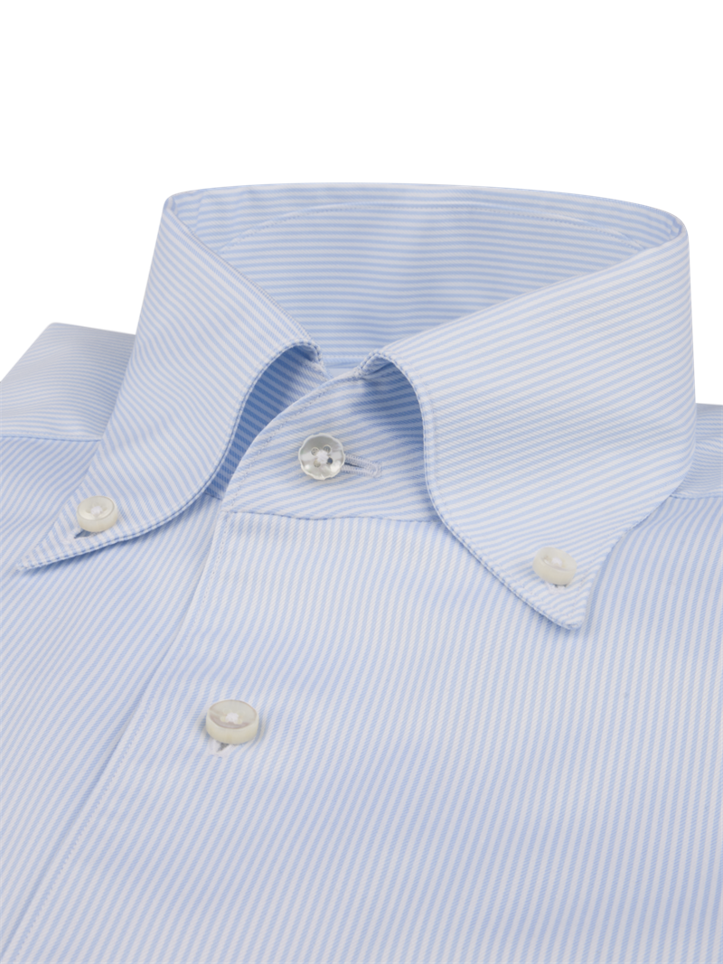 Light blue Striped Twill Shirt