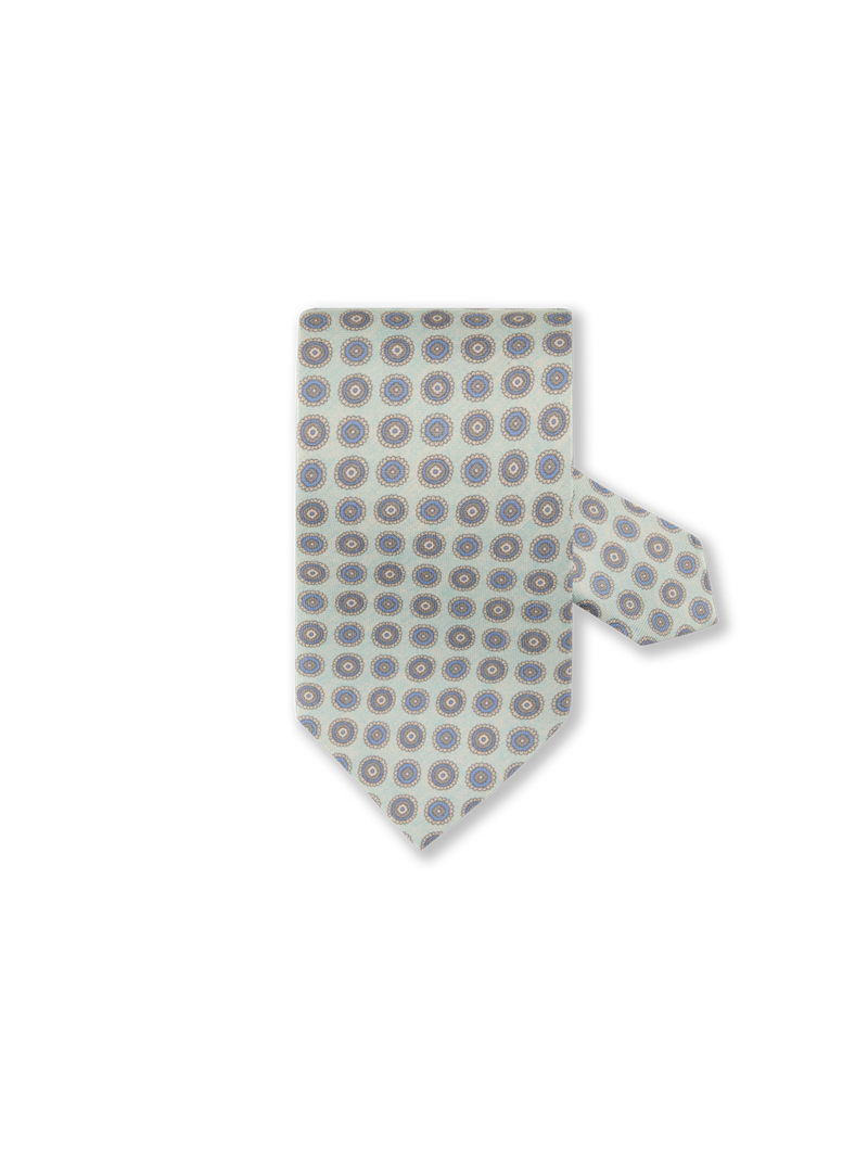 Light blue Patterned Silk Tie