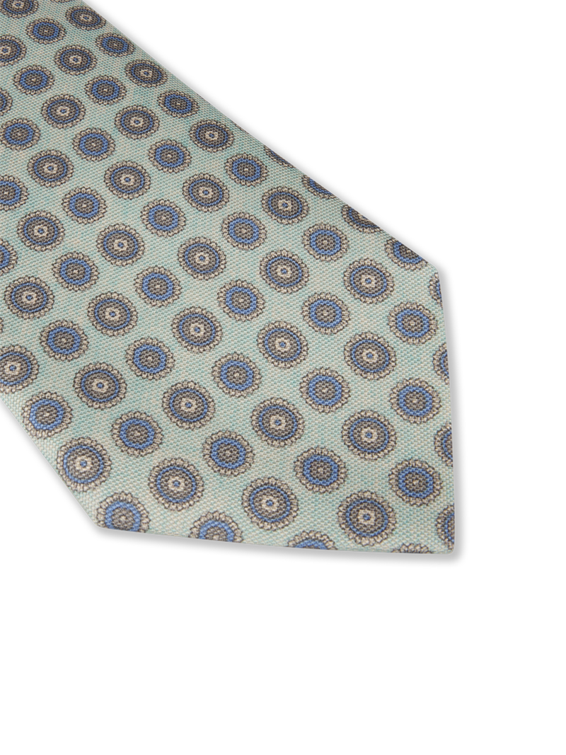Light blue Patterned Silk Tie
