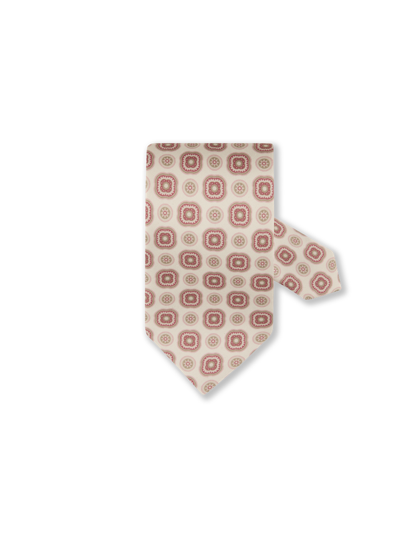 Light red Patterned Silk Tie