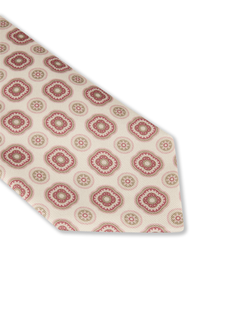 Light red Patterned Silk Tie