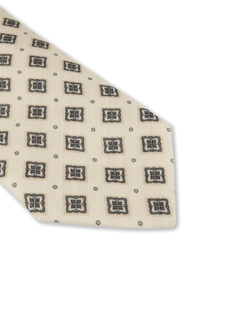 Offwhite Silk Tie