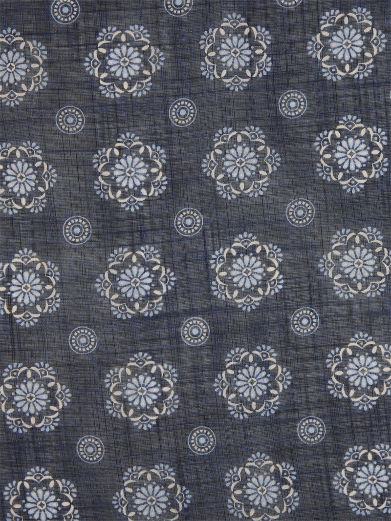 Navy Patterned Bandana