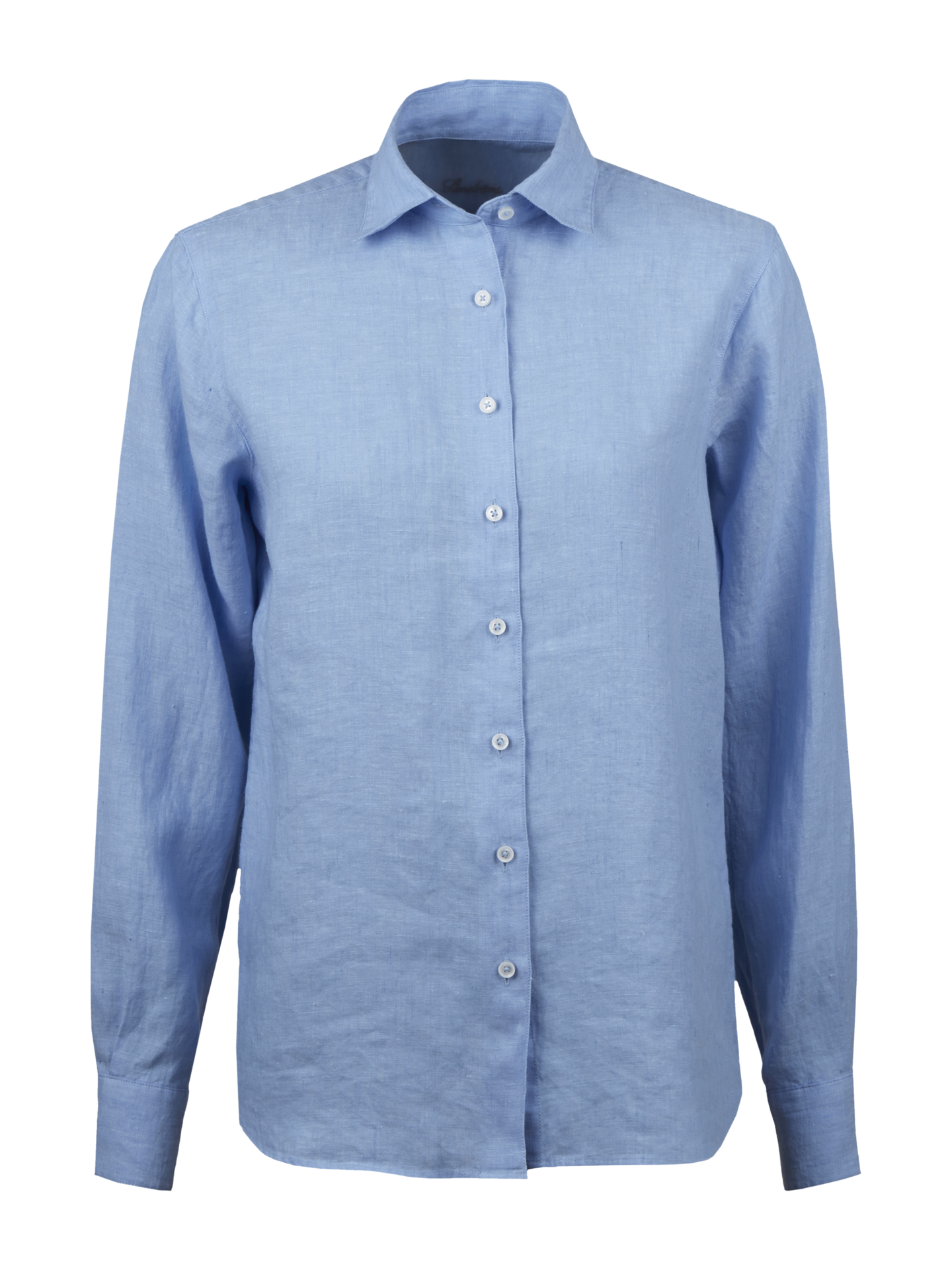 Stenströms Siri Blue Linen Shirt | Women | Women's shirts & blouses | Classic | Size: 44 | Blue | Solid | Long Sleeves