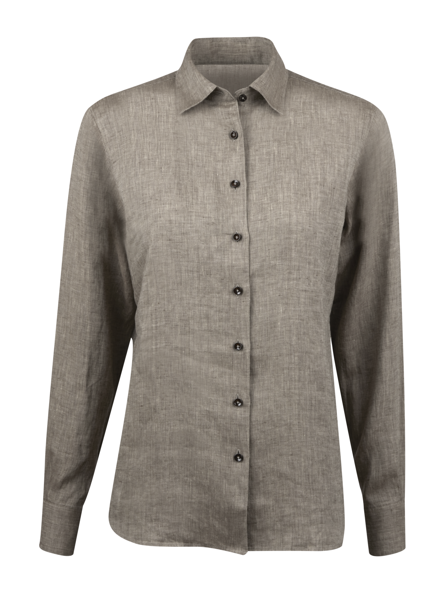 Stenströms Leinenhemdbluse Hellbraun Siri | Damen | Hemden & Blusen für Damen | Classic | Größe: 40 | Hellbraun | Solid | Lange Ärmel