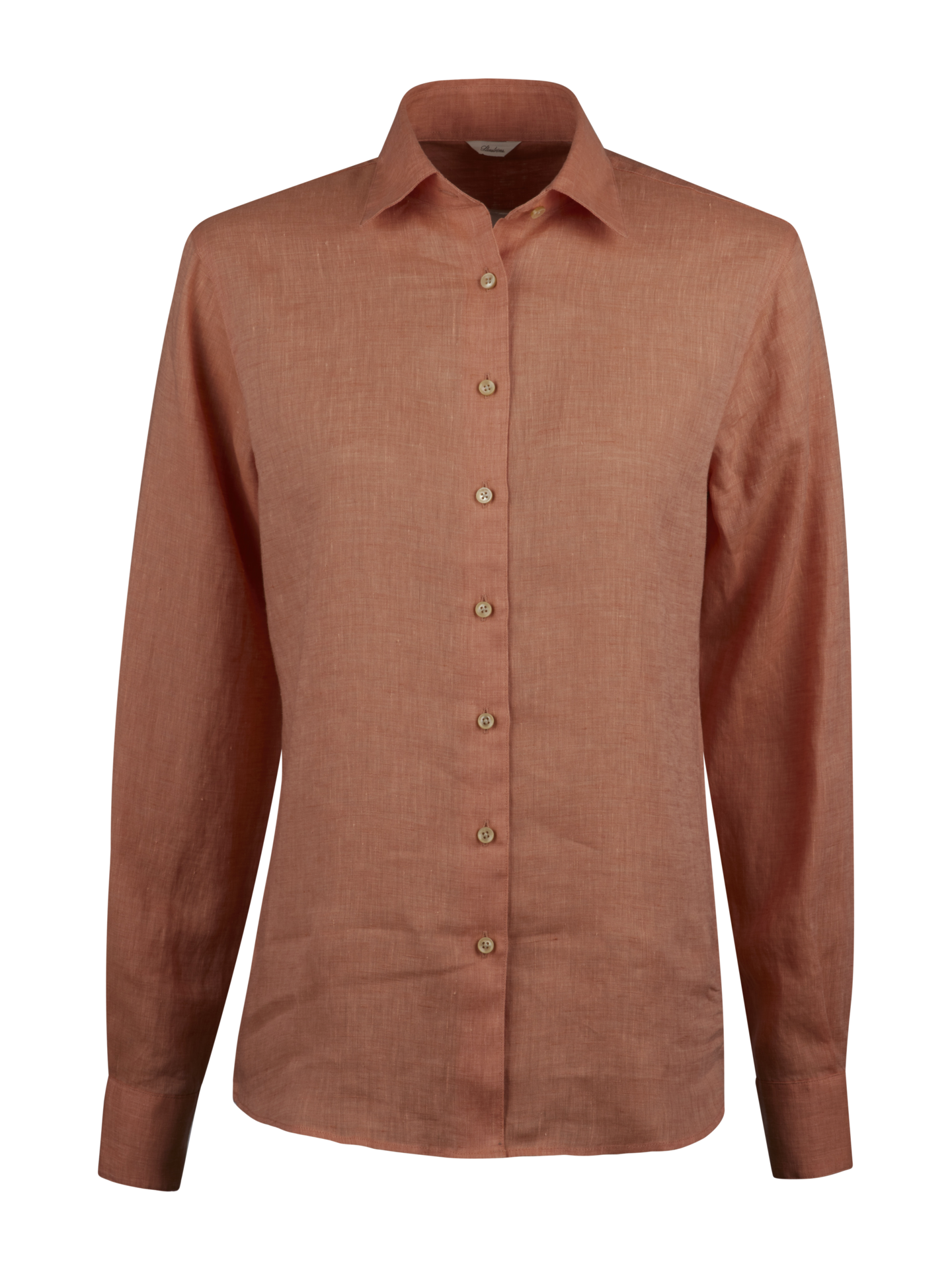 Stenströms Siri Light orange Linen Shirt | Women | Women's shirts & blouses | Classic | Size: 42 | Light orange | Solid | Long Sleeves