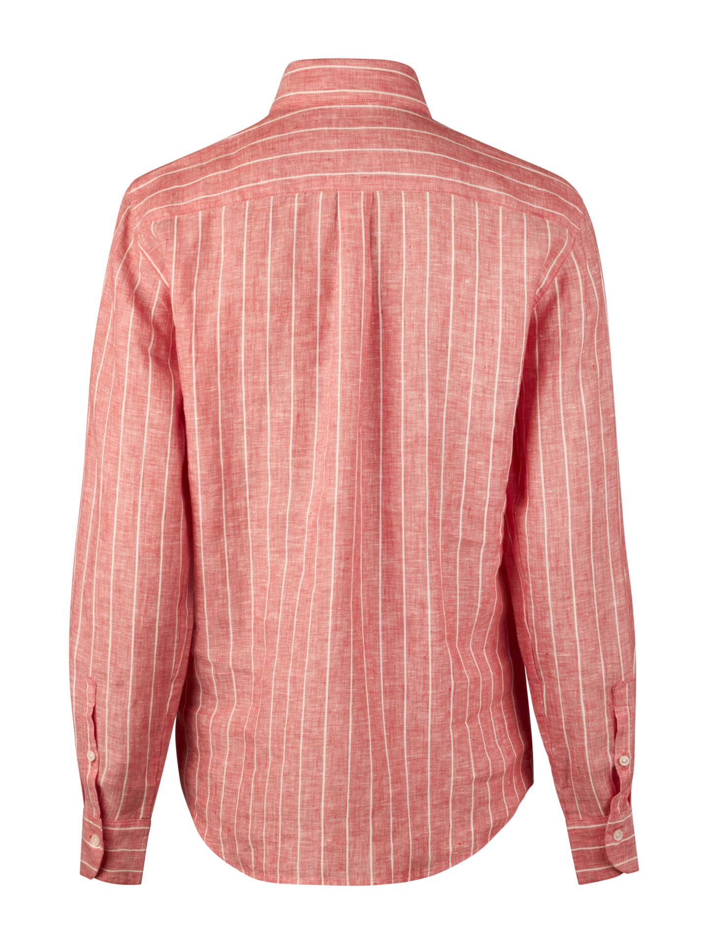 Siri Orange Striped Linen Shirt