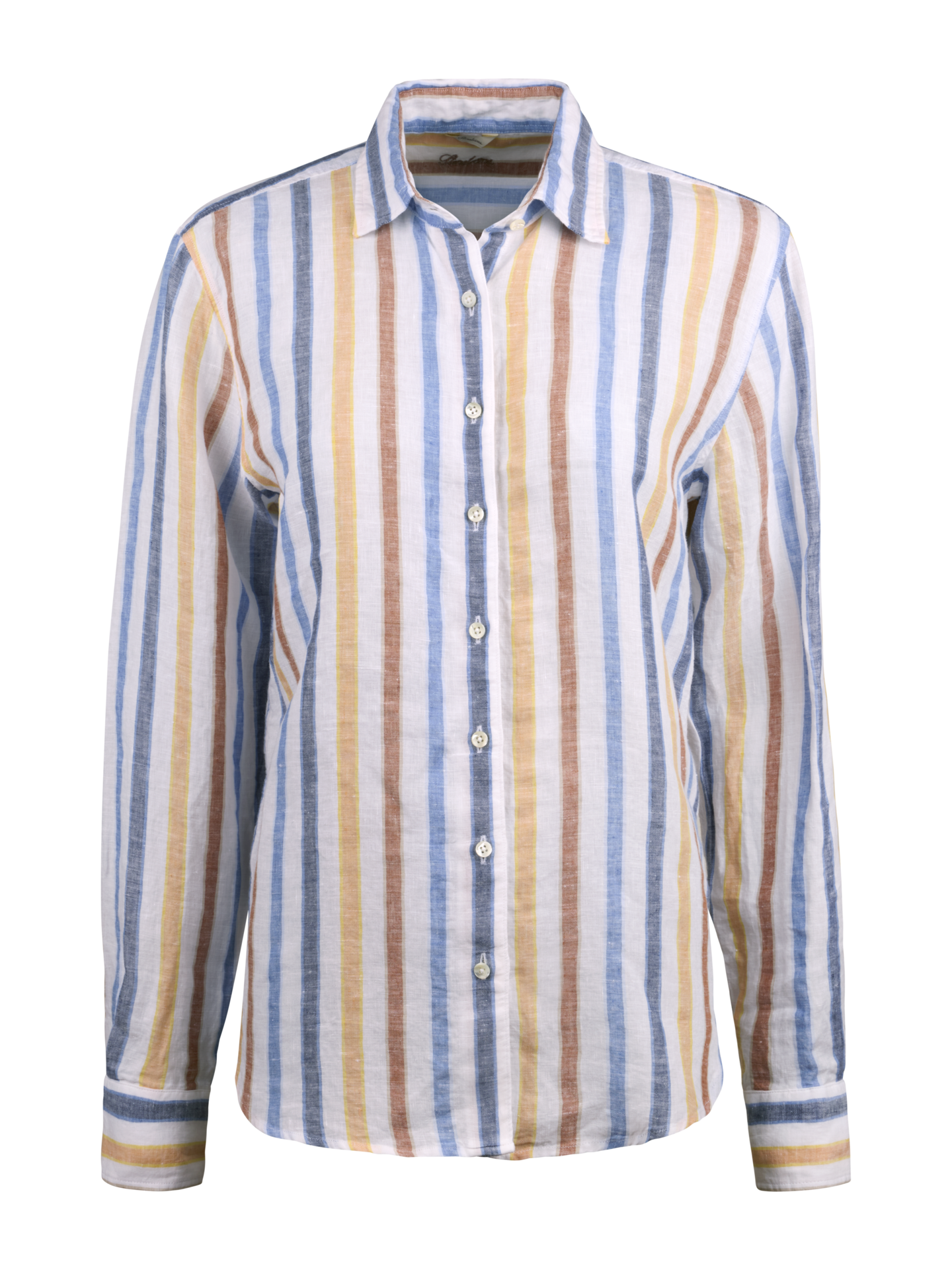 Stenströms Siri White Striped Linen Shirt | Women | Women's shirts & blouses | Size: 42 | White | Striped | Long Sleeves