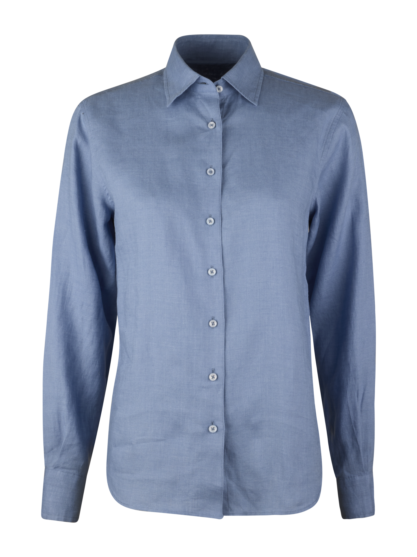 Stenströms Siri Blue Linen Shirt | Women | Women's shirts & blouses | Classic | Size: 40 | Blue | Solid | Long Sleeves