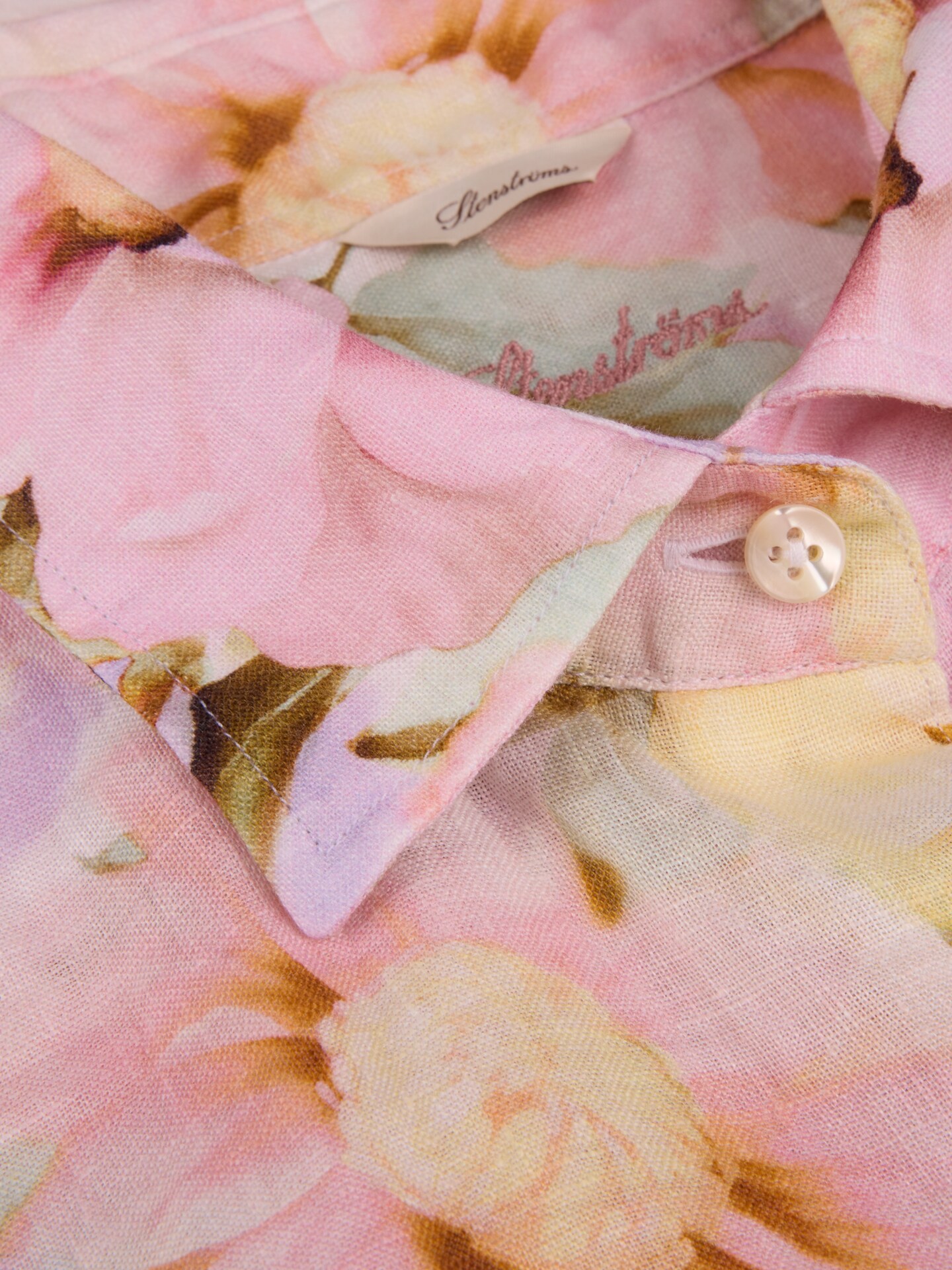 Siri Light pink Floral Linen Shirt