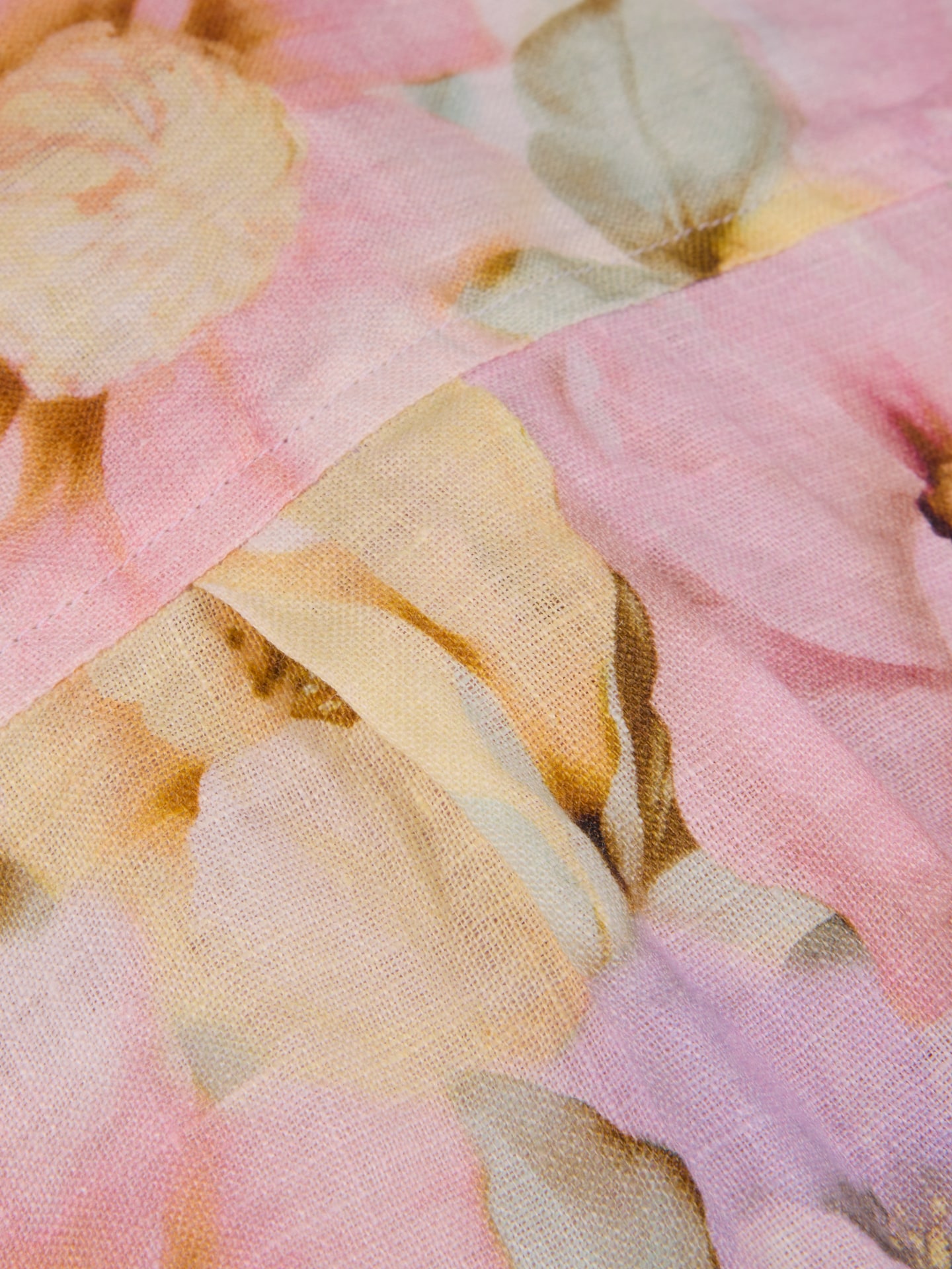 Siri Light pink Floral Linen Shirt