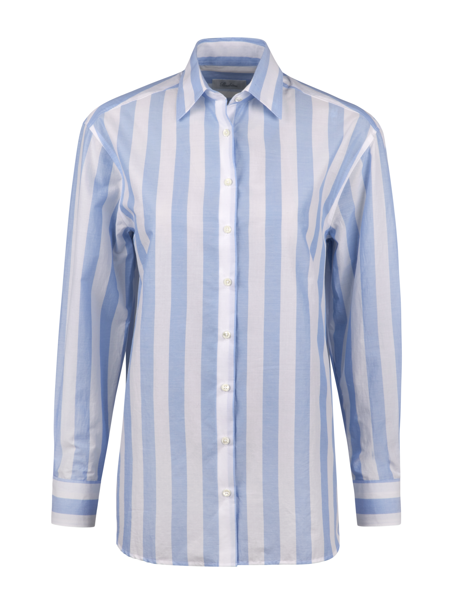 Stenströms Dina Blå stripete skjorte | Dame | Dameskjorter & Bluser | Classic | Størrelse: 42 | Blå | Striped | Lange Ermer