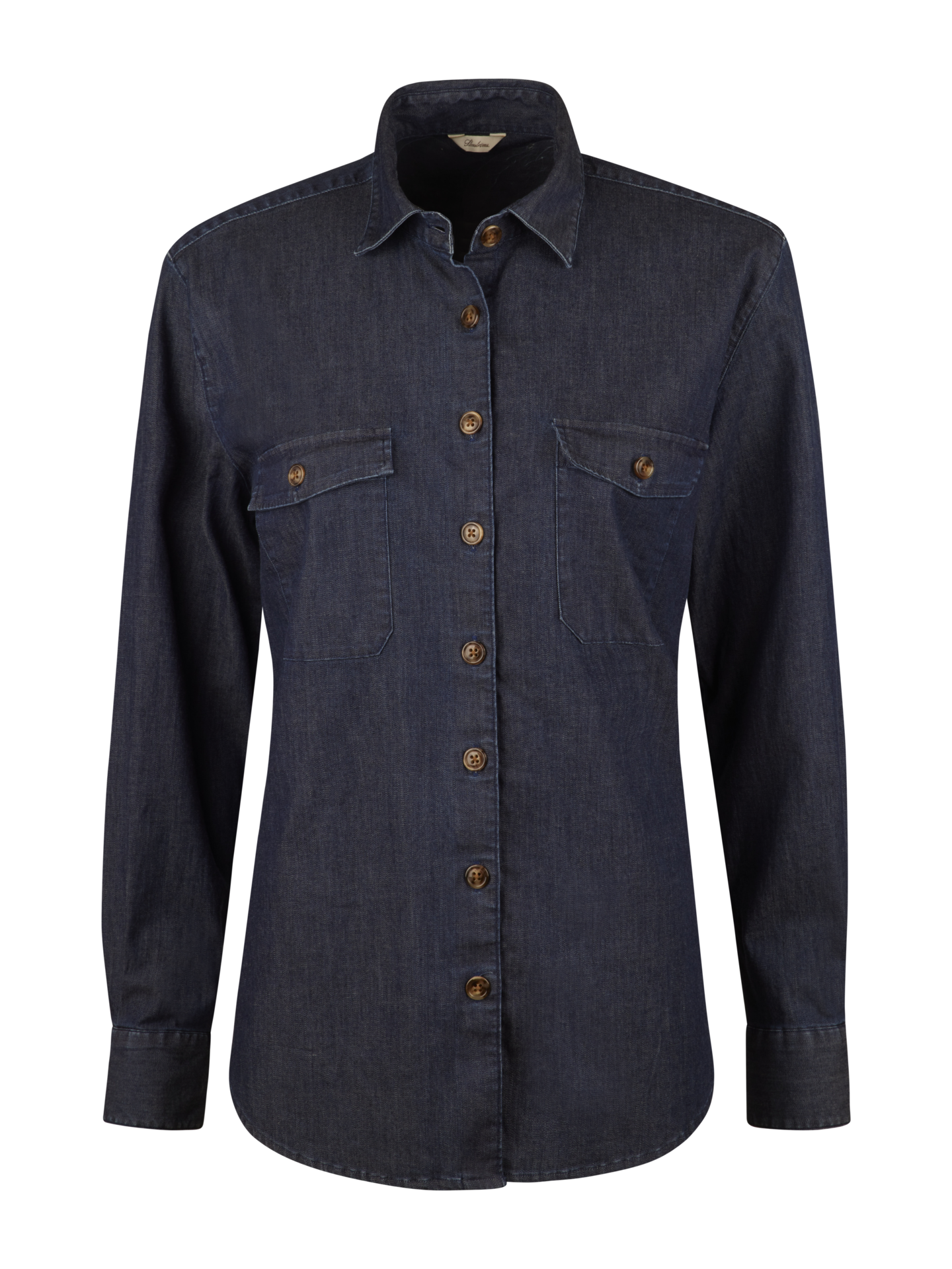 Stenströms Felice Denimskjorta | Dam | Damskjortor & Blusar | Classic | Storlek: 36 | Mörkblå | Enfärgad | Lång Ärm