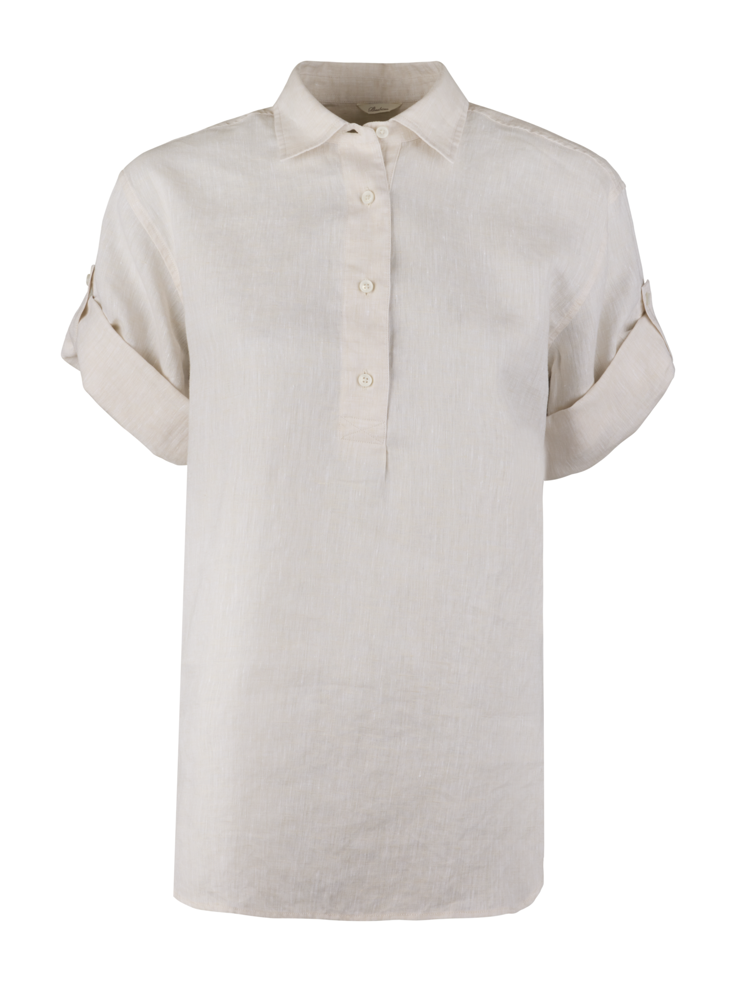 Stenströms Jenna Beige Pop-over Skjorta | Dam | Damskjortor & Blusar | Storlek: 42 | Beige | Enfärgad | Kort Ärm