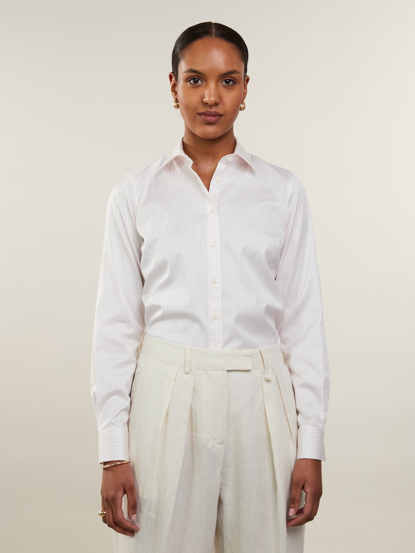 Sofie Light pink Striped Stretch Shirt