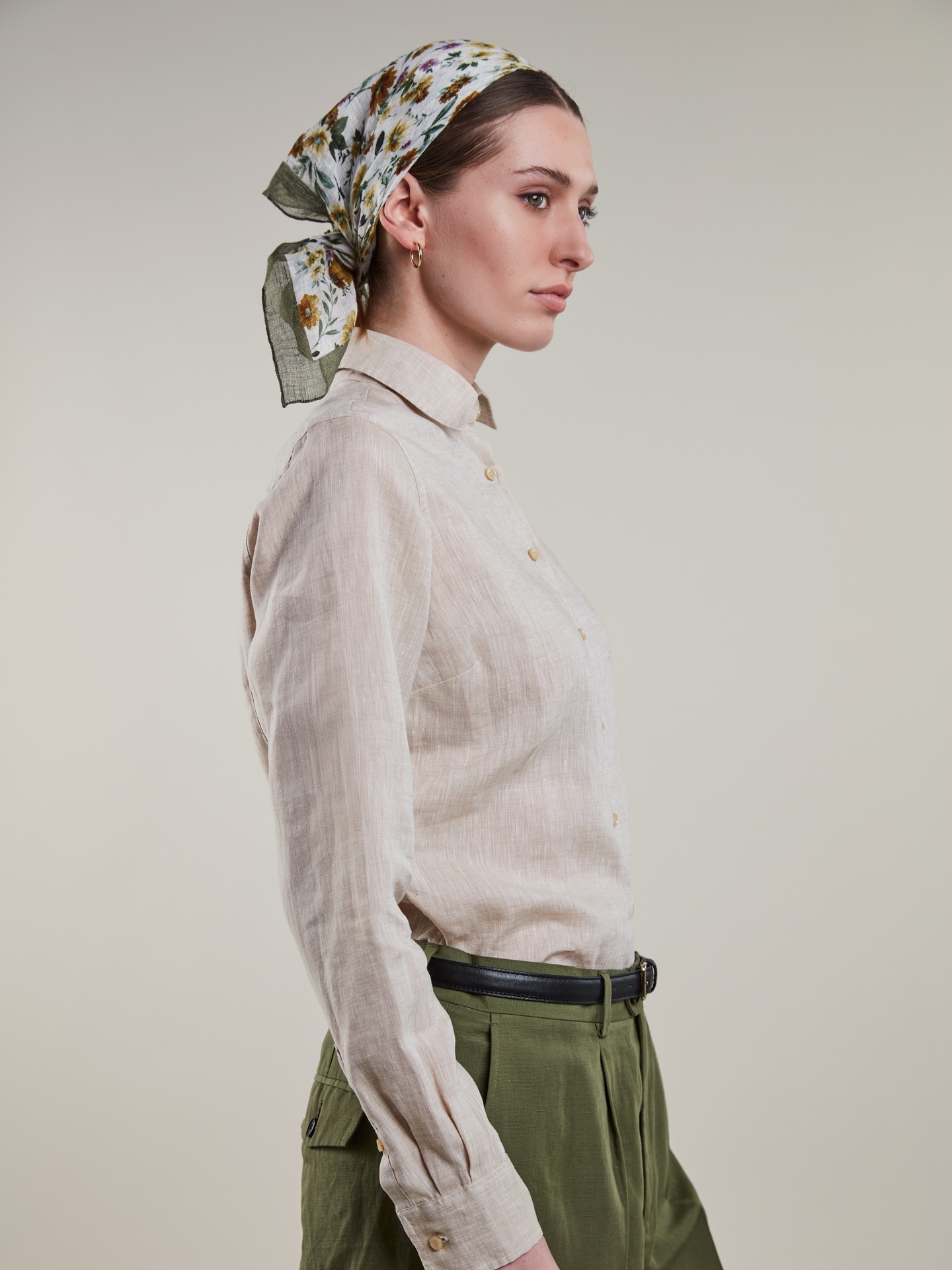 Sofie Beige Linen Shirt 