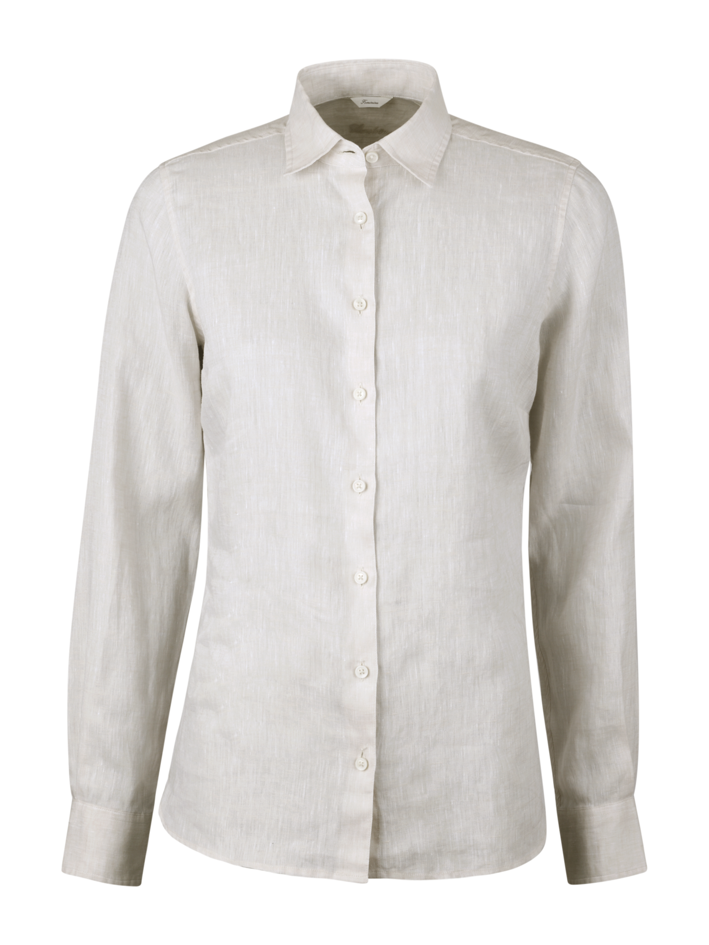 Stenströms Sofie Beige Linneskjorta | Dam | Damskjortor & Blusar | Regular | Storlek: 46 | Beige | Enfärgad | Lång Ärm