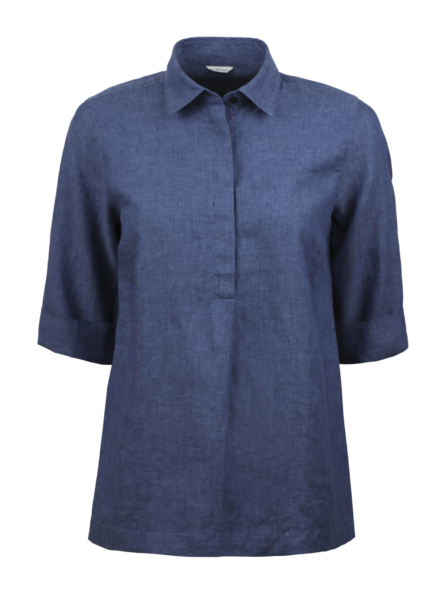 Stenströms Stella Blue Linen Pop-Over | Women | Women's shirts & blouses | Feminine | Size: 46 | Blue | Solid | 3/4 Sleeves