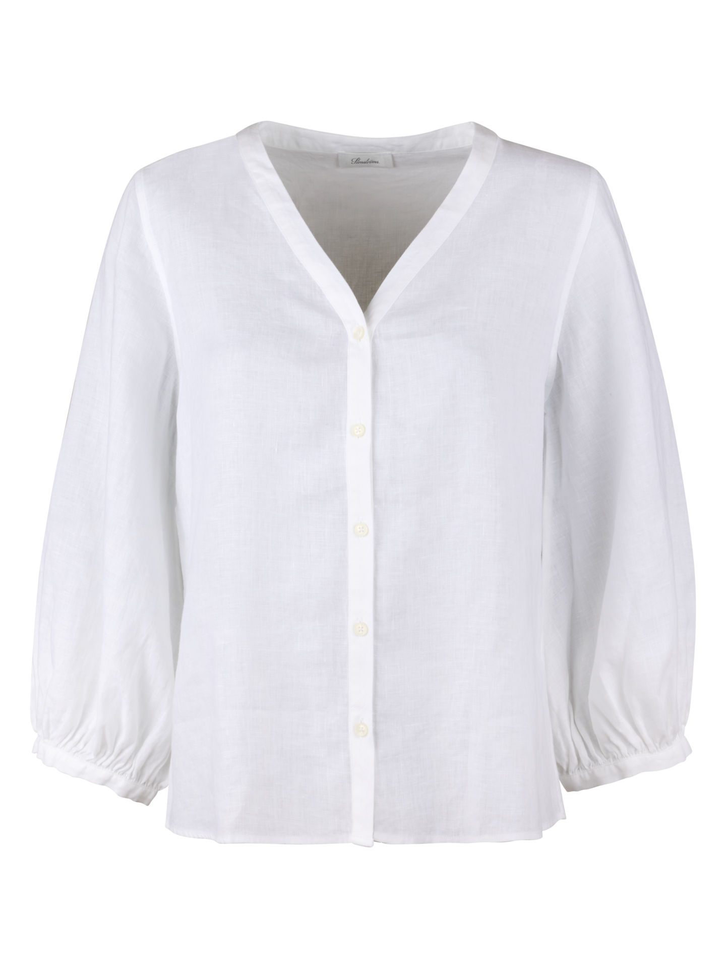 Stenströms Anna Leinenbluse, Weiß | Damen | Hemden & Blusen für Damen | Größe: 36 | Weiß | Solid | 3/4 Ärmel
